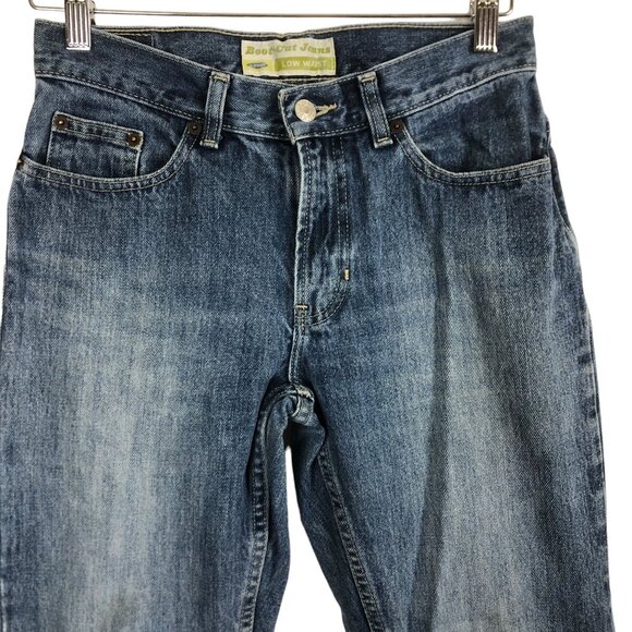 Old Navy Women's Bootcut Jeans Sz 4 Short (28 X 28.5) Low Waist All Cotton Blue - Picture 2 of 11